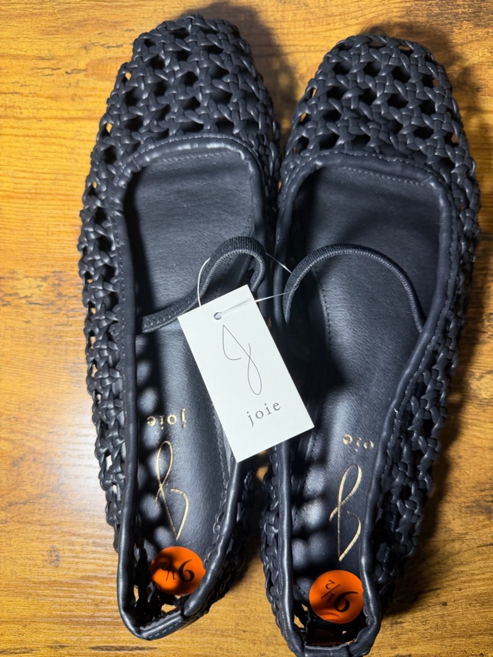 Joie Black Woven Weavy Ballet Flats | Size 9.5 | NWT